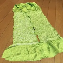 帯揚げ　絞り　黄緑　　和装小物
