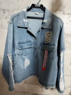 ダメージデニムジャケット　Gジャン