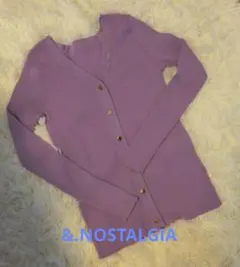 ♡新品・未使用♡&.NOSTALGIA リブニットカーディガン ラベンダーのサムネイル