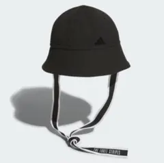 リボン付き　バケットハット　ブラック　アディダス　ゴルフ　レディース　春秋　新品