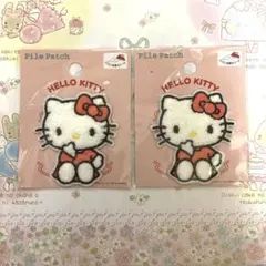 サンリオ　Hello kitty ハローキティ　パイルワッペン　手芸　2枚セット