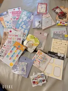 断捨離】海外製品 紙ものまとめ売り コラージュ素材 メモ シールなど