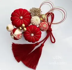 No.181 つまみ細工 髪飾り 和装 成人式 卒業式 七五三 玉かんざし
