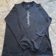 長袖Tシャツ ブラック ロゴ入り