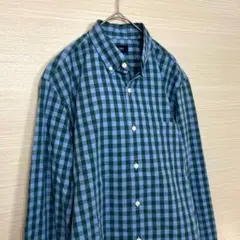 J.CREW 長袖 チェック コットンシャツ Mサイズ ブルーのサムネイル