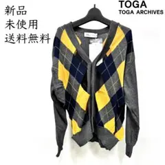 ＜新品　未使用　送料無料 ＞TOGA アーガイル　カーディガンのサムネイル