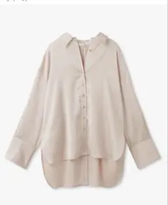 スナイデル　バックスリットサテンシャツ　snidel