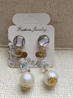 スポーツ応援イヤリング(ハンドメイド)