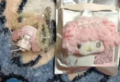 サンリオ マイスウィートピアノ ヘアクリップ ストラップ セット　ホワイトフリル