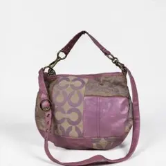 Coach Patchwork Pink Shoulder Bag Pink