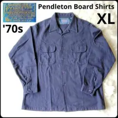 ✨貴重な単色ネイビー✨ペンドルトン★ボードシャツ★開襟★ボックスシルエット★XL