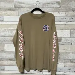 SANTA CRUZ カーキ ロゴ Tシャツ L