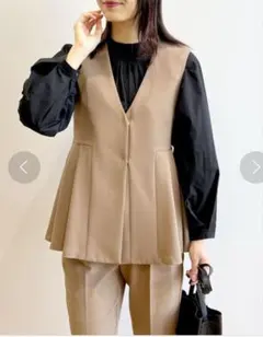 美品　OPAQUE.CLIP　ペプラムジレ