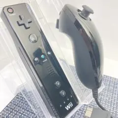 【フルメンテナンス】Wii WiiU リモコン ヌンチャク ブラック セット a