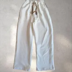 【新品】ワイドパンツ 韓国系 ストリート ホワイト M ゆったり