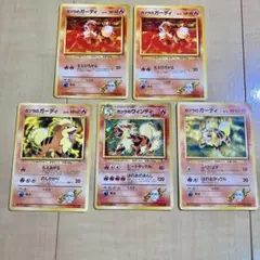 【旧裏】カツラのガーディ＆カツラのウインディ 5枚セット