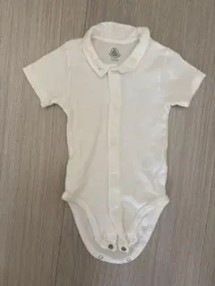 ホワイト ポロロンパース 12m