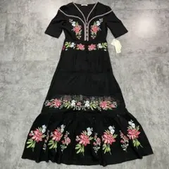 新品タグ付き スナイデル エンブロイダリーワンピース 半袖 刺繍 花柄 レース