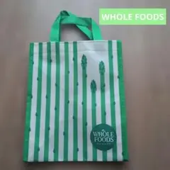 ★新品・未使用【WHOLE FOODS】アスパラデザインのエコバッグ①