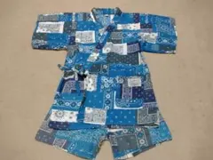 OCEAN&GROUND　甚平 105〜115　パッチワーク　難あり　ジャンク