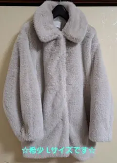 お値下げ☆Chico ファー ミディアムコート 希少Lサイズ☆もこもこ 可愛い♪