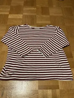 カットソー七分袖赤