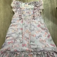 メゾピアノ 120サイズ リボン柄ワンピース