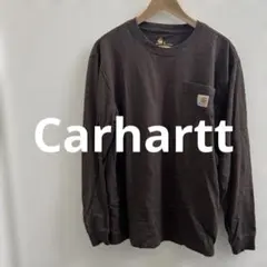Carhartt 長袖 ポケットTシャツ ブラウン Sのサムネイル