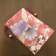 花柄ピンク巾着袋