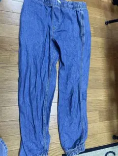 H&M  リラックスドデニム ワイドパンツ　クロップドリーバイスノースフェイス