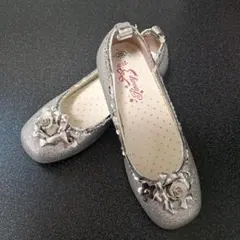 シルバー フォーマルシューズ 21サイズ