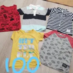 夏先取り！男の子100☆半袖トップス５点セットのサムネイル