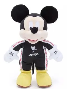 F1×ディズニー コラボ 限定 ミッキーマウス F1 ぬいぐるみ ディズニー × F1 ミッキーマウス ぬいぐるみ 黒レーシングスーツver