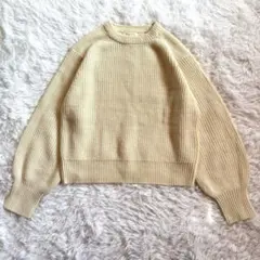 chocol raffine robe ニット クルーネック アイボリー F