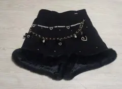 LIZLISA ビジューファーショートパンツ ブラックチェック - メルカリ