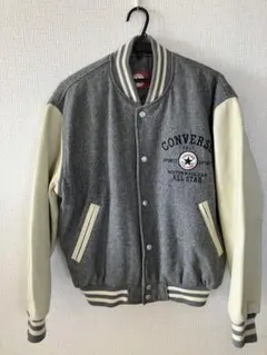 90s CONVERSE袖革スタジアムジャンパー