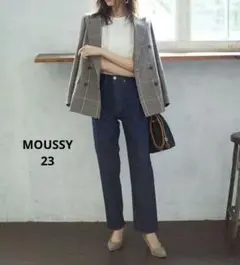 MOUSSY プレーンジーンズストレート デニム ビンテージ加工 23