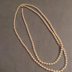 ピンクゴールド パール風ネックレス