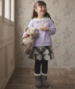 anyfam 140cm チェックスカッツ　エニィファムオンワード樫山