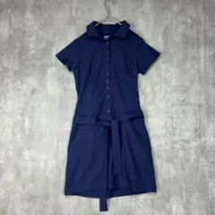 NIKE　ナイキゴルフ　レディース　ミニスカート　ネイビー　半袖　リボン　夏