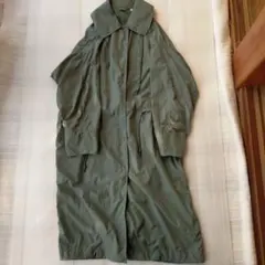 UNIQLO U オリーブグリーンナイロン ロングコート S