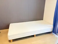 シングル 脚付きマットレス ホワイト 毛布付き