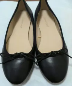 【美品】 黒 バレエシューズ フラット キッズ 22cm 卒業式 入学 パンプス