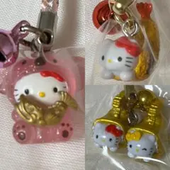 キティ4_名古屋・愛知３個セット　ハローキティ　地域限定　ご当地　根付け　レア
