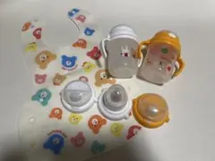 familiar ミキハウス スパウト ストローマグ シリコンエプロン セット