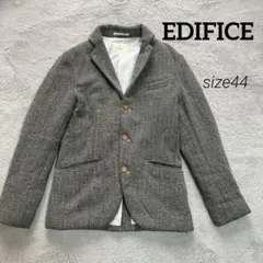 エディフィス　EDIFICE ヘリンボーン柄アウター　中綿ジャケット　グレー44