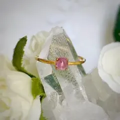 宝石質ピンクトルマリンAAA☆ 18kgp リング☆