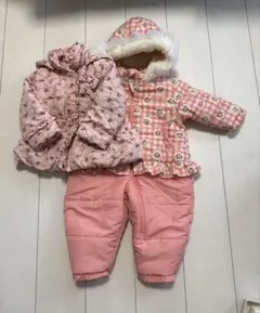 147.ベビー UZULANDI(ウズランド)花柄アウター・スキーウェア80cm