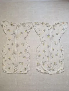 Konny✴Newborn モダールスワドルスーツミモザ柄 双子コーデ 3M