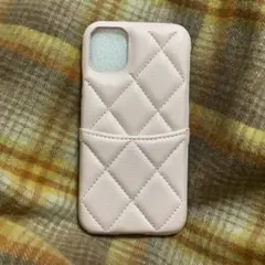 【未使用】はちゃ様　ピンク キルティング iPhone11ケース（6.1インチ）